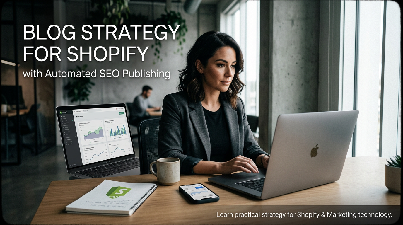 Blog strategy for Shopify with automated SEO publishing