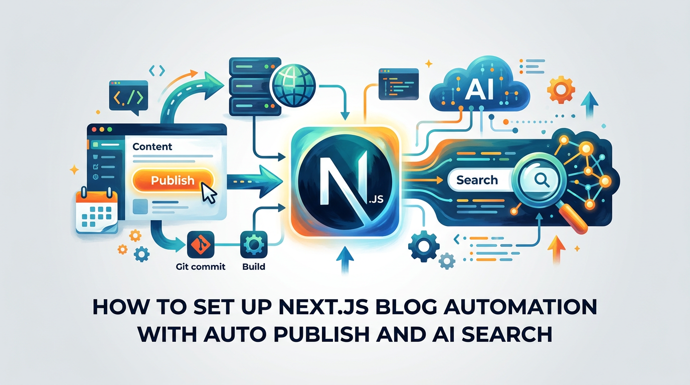 How to set up Next.js blog automation with auto publish and AI search