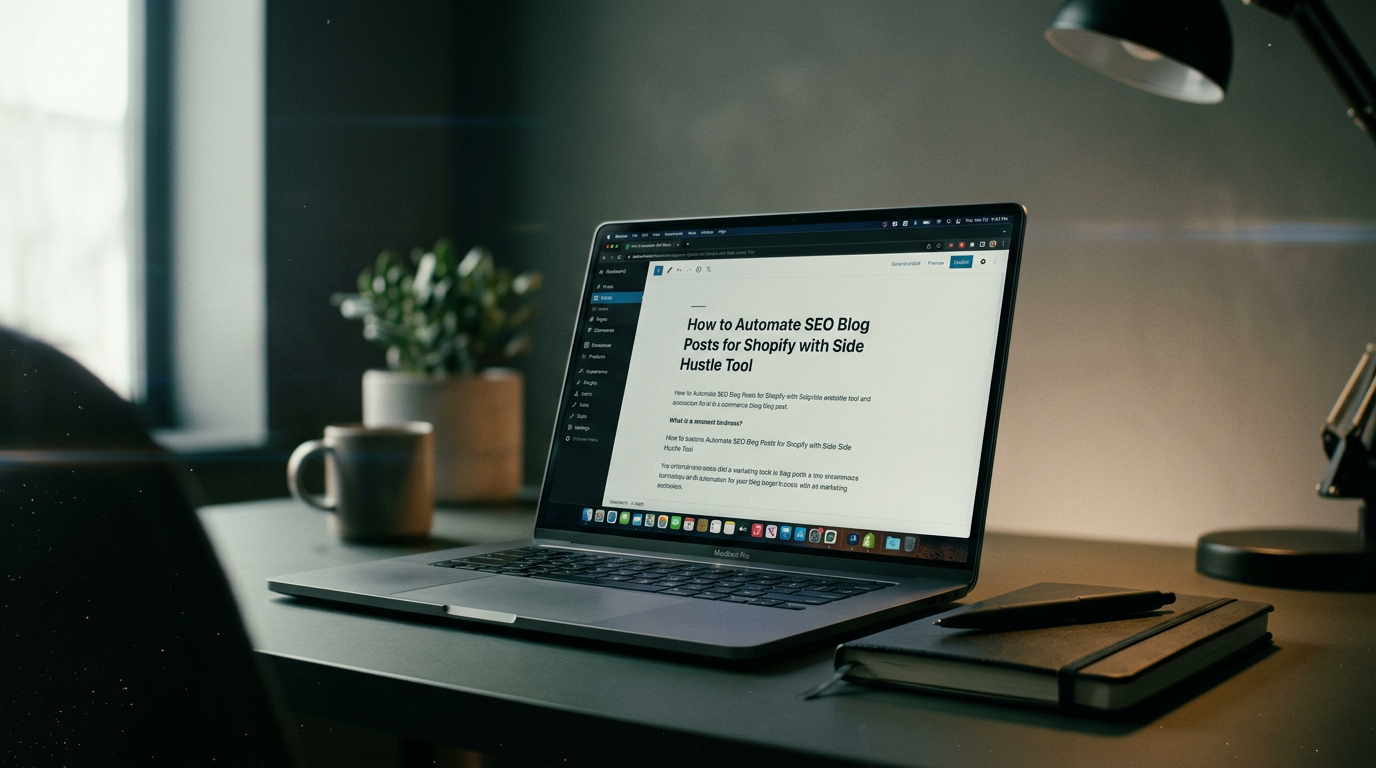 How to Automate SEO Blog Posts for Shopify with Side Hustle Tool
