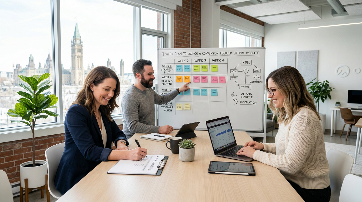 4 week plan to launch a conversion focused Ottawa website