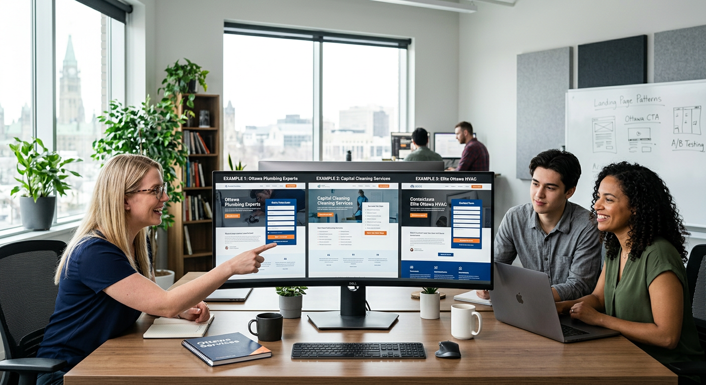 Examples of high conversion landing pages for Ottawa service businesses
